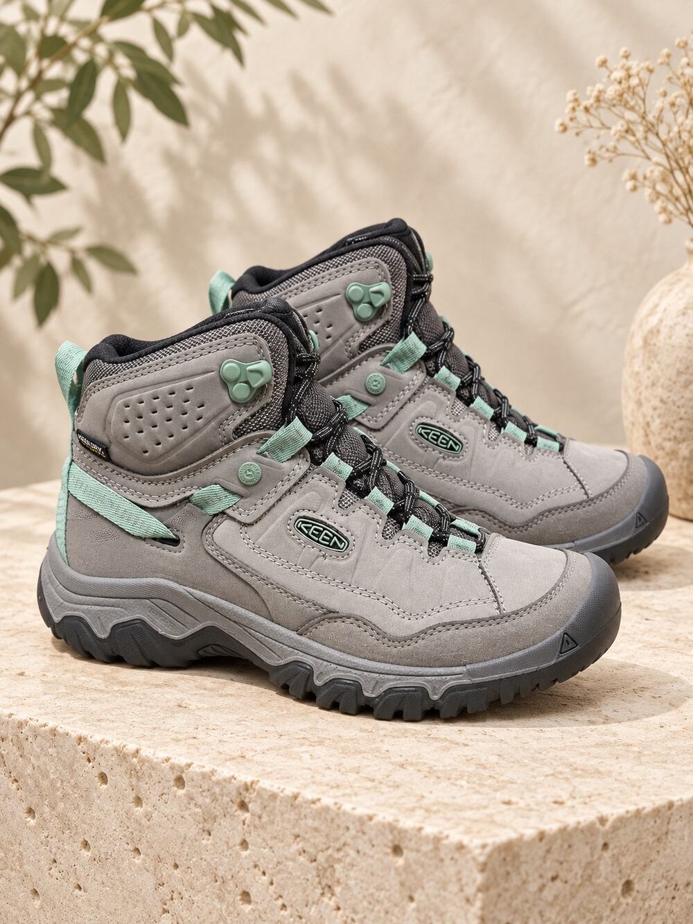 KEEN Targhee IV Mid WP Women’s 6.5 Waterproof Hiking Boots Alloy Green NIB